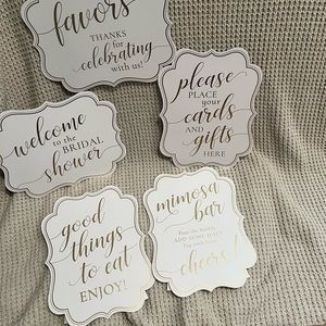 Bridal shower signs